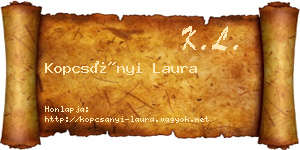 Kopcsányi Laura névjegykártya