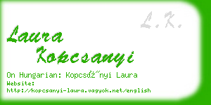 laura kopcsanyi business card